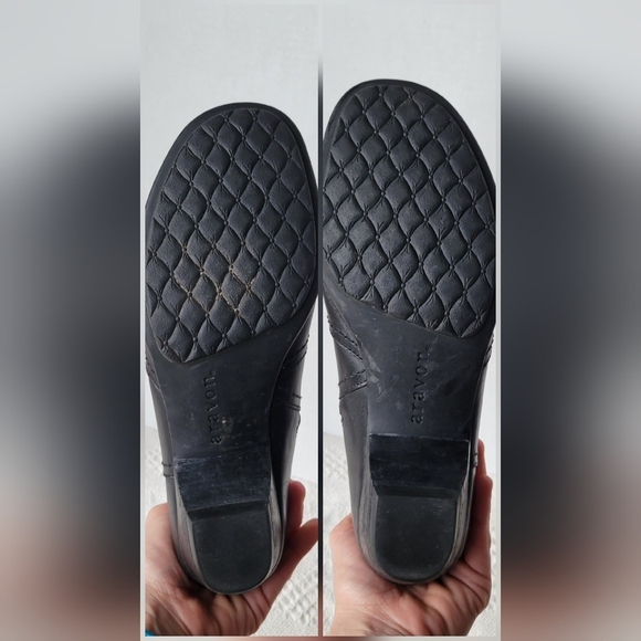 Avalon Leather Slip On Zipper Black Casual Everyday Boots - Picture 9 of 11